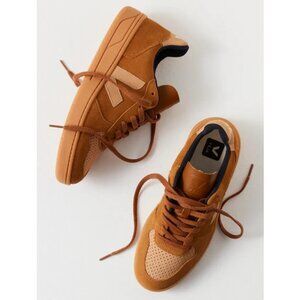 Veja V-10 Suede Sneakers in Camel Desert, Size W8/M6